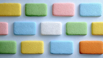 colorful sponges for washing dishes