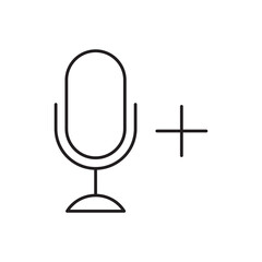 Add New Recording Microphone with Plus Sign