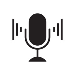 Solid Sound Level Indicator Microphone Vertical Bars