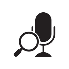 Solid Voice Search Microphone with Magnifying Glass
