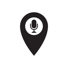 Solid Location Pin Microphone for Voice Search