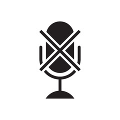 Solid Forbidden Recording Microphone Mute Signal