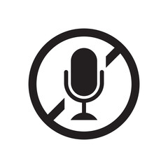 Solid Recording Prohibited Microphone No Entry Sign