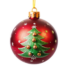 Red Christmas Ornament: Christmas Tree Design, Holiday Decoration
