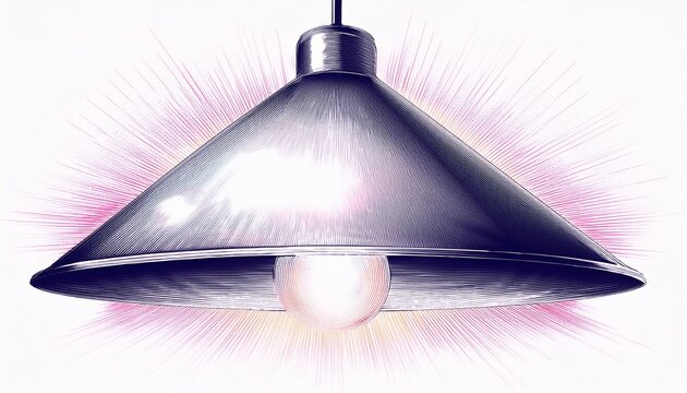 hand drawn diffused light isolated on a white background