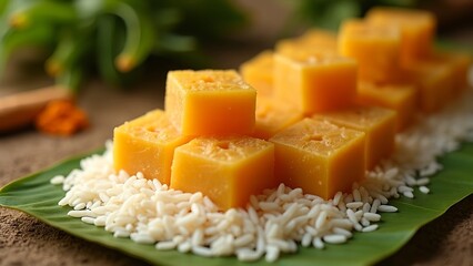 Pongal theme Jaggery and rice