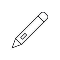 Basic Pencil Writing and Drawing Tool Outline