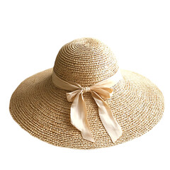 Elegant Straw Sun Hat with Ribbon Detail: Perfect Summer Accessory