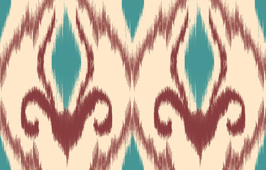 Ethnic abstract ikat art. Aztec ornament print. geometric ethnic pattern seamless  color oriental.  Design for background ,curtain, carpet, wallpaper, clothing, wrapping, Batik, vector illustration.