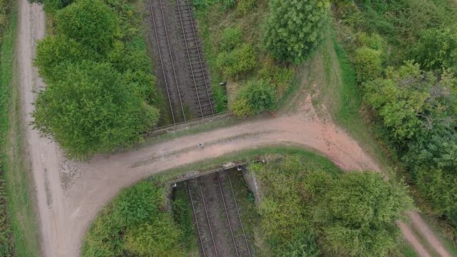  Railway tracks and brige with road