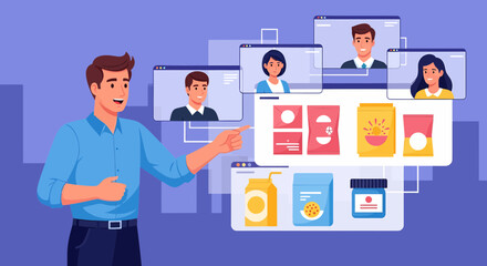 Business Meeting Online For Product Selection And Collaborative Decisions