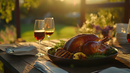 Summer Turkey With Herbs Weathered Cedar Ta