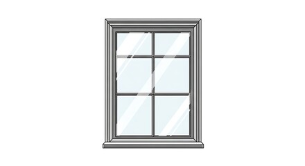 window with cartoon glass
