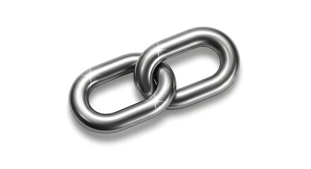 Obraz premium silver chain with two links 