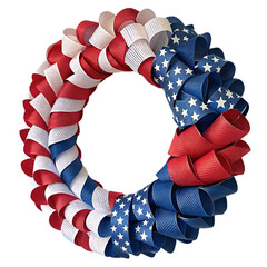 Patriotic Wreath: 4th of July Decoration, American Flag Colors
