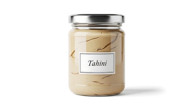 jar of tahini sauce

