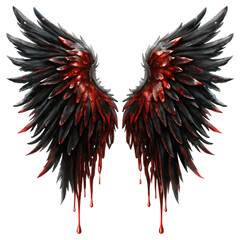 Bloody Wings: Dark Angel Wings Graphic Design Element