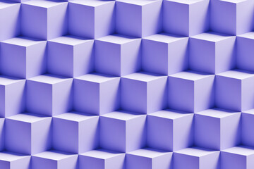 3D cube pattern on blue background