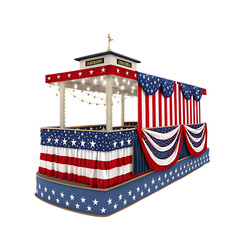 Patriotic Parade Float: A Stunning 3D Render of American Pride