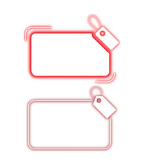 Neon Price Tag Label Icons for Sale Discount Shopping Ecommerce and Product Pricing Designs