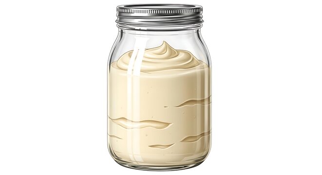 Jar of mayonnaise sauce
