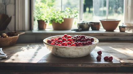 Cherry Clafoutis Preparation Weathered Kitch 17A9Fa47 5580