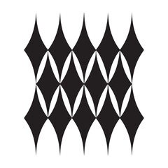 Seamless geometric pattern with black diamonds for textile design