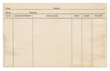 Vintage Old Balance Sheet Accounting Form - Aged Business Document Authentic Ephemera