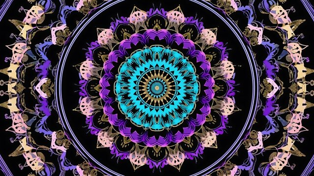 Abstract kaleidoscope pattern with vibrant colors and intricate details creating a mesmerizing visual experience for the viewer