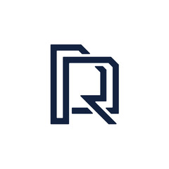 Modern Geometric R Logo Design