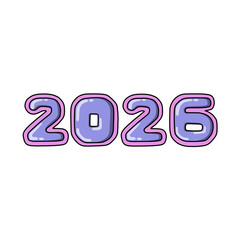 Cute 2026 Typography Design Graphic Minimalist