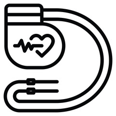Pacemaker Icon Line Vector Illustration