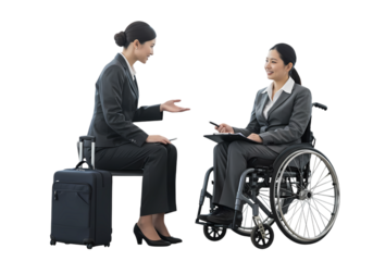 Businesswomen collaborating on project, inclusion, teamwork.