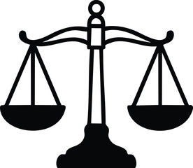 Scales of justice, a symbol of fairness, equality, and the legal system, representing balance