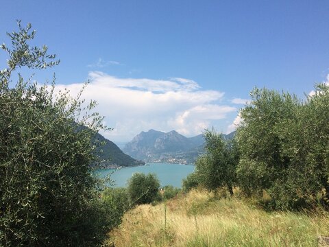 View of Lake Iseo, Lombardy, Italy.
