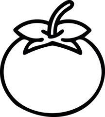 Simple tomato outline icon