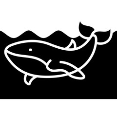 Whale Icon Vector Element
