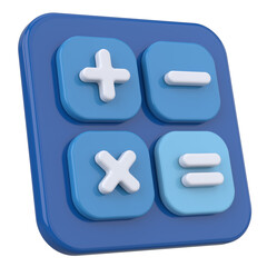 Obraz premium Modern Calculator App Icon. 3D Illustration.
