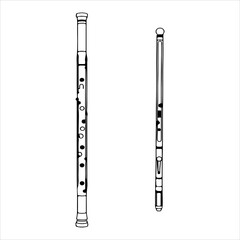 A Polished Wooden Flute Instrument, Showcasing Acoustic Craftsmanship and Timeless Orchestra Sound for Classic Music Heritage and Artistry.