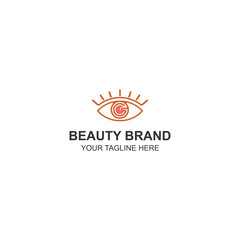 Letter G Eye Beauty Brand Logo Design with Creative Illustration