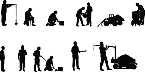 Obraz premium ettes, crane operation, manual labor, industrial site, wheelbear, building process, eninfrastructure, planning, occupational roles