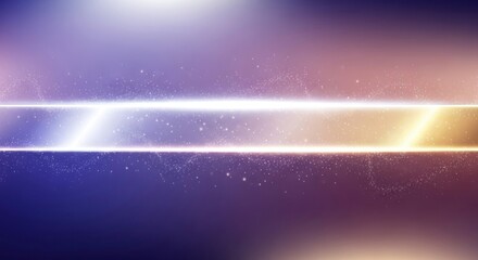 Obraz premium A vibrant, abstract background featuring a gradient of purple and orange hues with a horizontal line of light shining through.