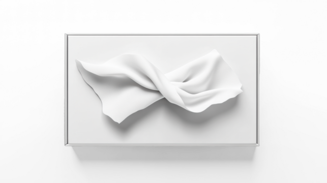 Soft Tissues Abstract Art on Transparent Background