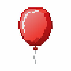 Red Balloon Pixel Art
