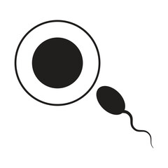 Spermatozoon sperm icon isolated on white background