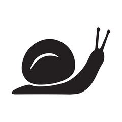 Snail silhouette icon simple vector design for web and app usage