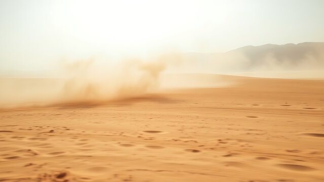 superego. Desert shooting range with spiral dust patterns in sandy tones and motion blur. event key visuals, club posters, designed for fitness apps and gym onboarding, used by sports marketers.