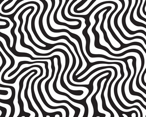 Abstract Black and White Liquid Wavy Pattern Background