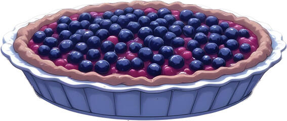 blueberry muffin isolated on white