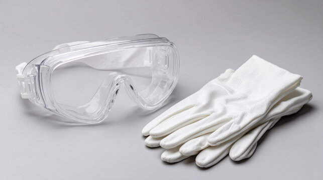 Protective goggles and gloves for safe work in various environments